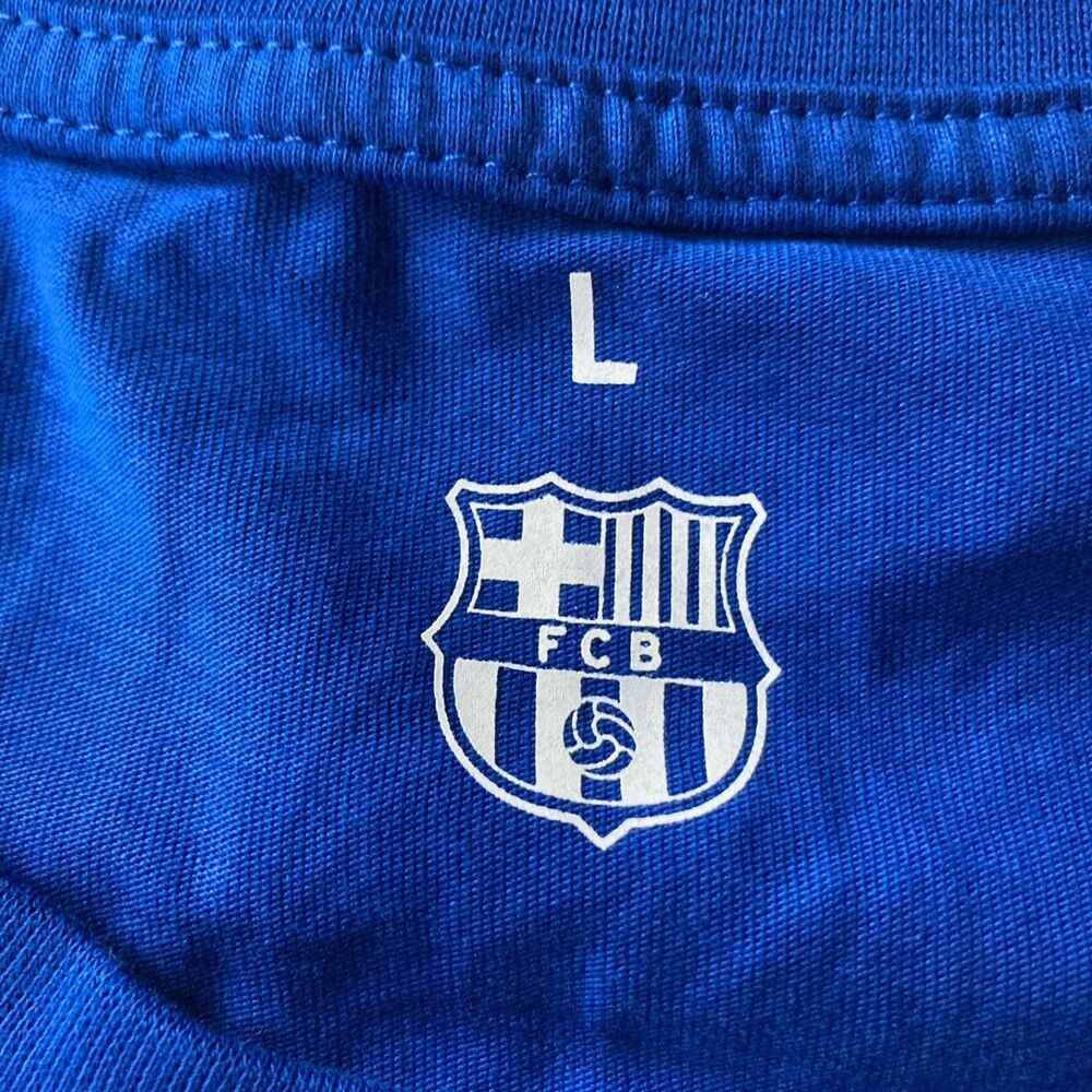 FC Barcelona T-Shirt Men’s Large Blue Força Barça Soccer Futbol Graphic NWT - Picture 3 of 13